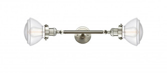 Olean - 2 Light - 7 inch - Brushed Satin Nickel - Adjustable Bath Vanity Light (3442|208L-SN-G322-LED)