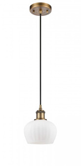 Fenton - 1 Light - 7 inch - Brushed Brass - Cord hung - Mini Pendant (3442|516-1P-BB-G91-LED)