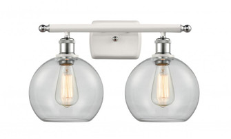 Athens - 2 Light - 18 inch - White Polished Chrome - Bath Vanity Light (3442|516-2W-WPC-G122-LED)