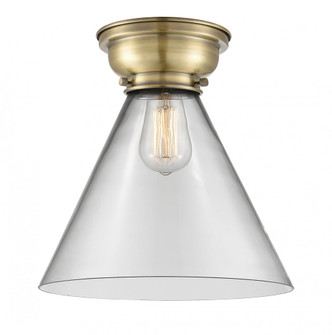 Cone - 1 Light - 12 inch - Antique Brass - Flush Mount (3442|623-1F-AB-G42-L-LED)