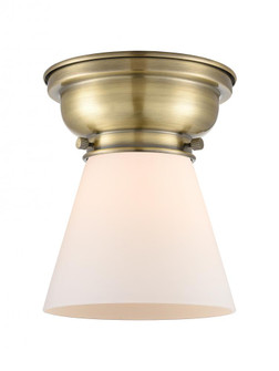 Cone - 1 Light - 6 inch - Antique Brass - Flush Mount (3442|623-1F-AB-G61)