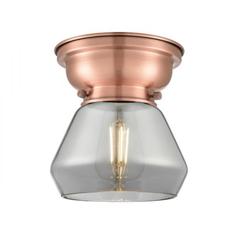 Fulton - 1 Light - 7 inch - Antique Copper - Flush Mount (3442|623-1F-AC-G173)
