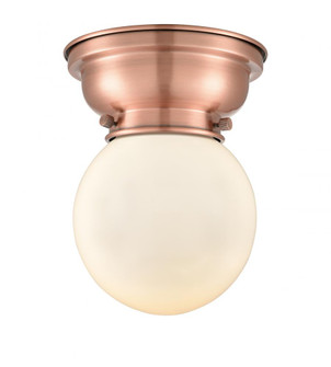 Beacon - 1 Light - 6 inch - Antique Copper - Flush Mount (3442|623-1F-AC-G201-6-LED)