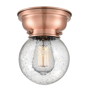Beacon - 1 Light - 6 inch - Antique Copper - Flush Mount (3442|623-1F-AC-G204-6-LED)