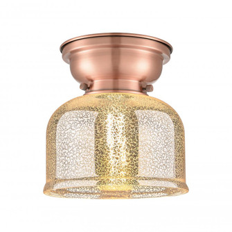 Bell - 1 Light - 8 inch - Antique Copper - Flush Mount (3442|623-1F-AC-G78-LED)