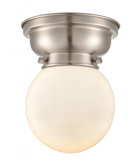 Beacon - 1 Light - 6 inch - Brushed Satin Nickel - Flush Mount (3442|623-1F-SN-G201-6-LED)