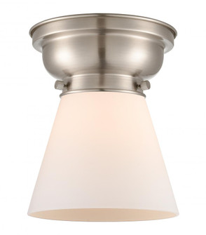Cone - 1 Light - 6 inch - Brushed Satin Nickel - Flush Mount (3442|623-1F-SN-G61-LED)