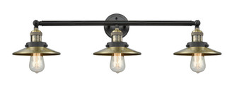 Railroad - 3 Light - 32 inch - Black Antique Brass - Bath Vanity Light (3442|205-BAB-M4)
