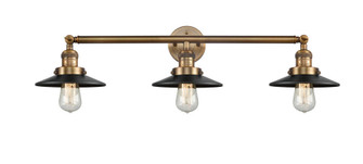 Railroad - 3 Light - 32 inch - Brushed Brass - Bath Vanity Light (3442|205-BB-M6)
