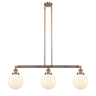 Beacon - 3 Light - 41 inch - Antique Copper - Stem Hung - Adjustable Island Light (3442|213-AC-G201-8-LED)