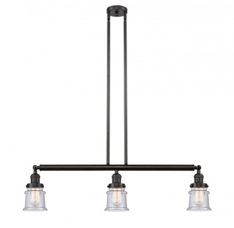 Canton - 3 Light - 39 inch - Oil Rubbed Bronze - Stem Hung - Adjustable Island Light (3442|213-OB-G184S)