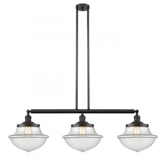 Oxford - 3 Light - 42 inch - Oil Rubbed Bronze - Stem Hung - Adjustable Island Light (3442|213-OB-G542-LED)