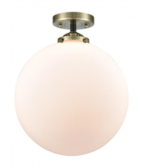 Beacon - 1 Light - 12 inch - Black Antique Brass - Semi-Flush Mount (3442|284-1C-BAB-G201-12-LED)