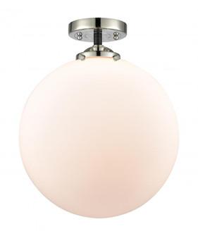 Beacon - 1 Light - 12 inch - Black Polished Nickel - Semi-Flush Mount (3442|284-1C-BPN-G201-12-LED)