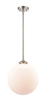 Beacon - 1 Light - 12 inch - Brushed Satin Nickel - Stem hung - Mini Pendant (3442|284-1S-SN-G201-12-LED)