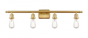 Bare Bulb - 4 Light - 36 inch - Satin Gold - Bath Vanity Light (3442|516-4W-SG)