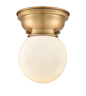 Beacon - 1 Light - 6 inch - Brushed Brass - Flush Mount (3442|623-1F-BB-G201-6-LED)
