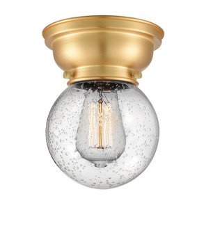 Beacon - 1 Light - 6 inch - Satin Gold - Flush Mount (3442|623-1F-SG-G204-6-LED)