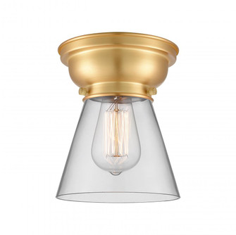Cone - 1 Light - 6 inch - Satin Gold - Flush Mount (3442|623-1F-SG-G62-LED)