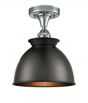 Adirondack - 1 Light - 8 inch - Polished Chrome - Semi-Flush Mount (3442|516-1C-PC-M14-BK)