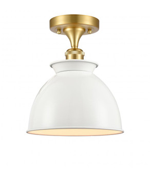 Adirondack - 1 Light - 8 inch - Satin Gold - Semi-Flush Mount (3442|516-1C-SG-M14-W)