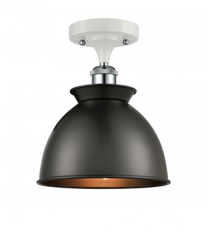 Adirondack - 1 Light - 8 inch - White Polished Chrome - Semi-Flush Mount (3442|516-1C-WPC-M14-BK)