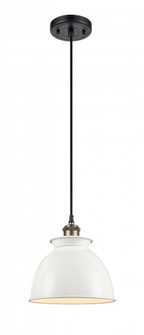 Adirondack - 1 Light - 8 inch - Black Antique Brass - Cord hung - Mini Pendant (3442|516-1P-BAB-M14-W-LED)