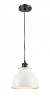 Adirondack - 1 Light - 8 inch - Oil Rubbed Bronze - Cord hung - Mini Pendant (3442|516-1P-OB-M14-W-LED)