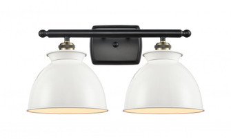 Adirondack - 2 Light - 18 inch - Black Antique Brass - Bath Vanity Light (3442|516-2W-BAB-M14-W-LED)