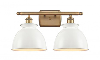 Adirondack - 2 Light - 18 inch - Brushed Brass - Bath Vanity Light (3442|516-2W-BB-M14-W)