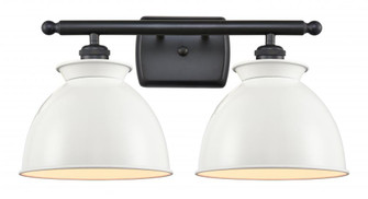 Adirondack - 2 Light - 18 inch - Matte Black - Bath Vanity Light (3442|516-2W-BK-M14-W-LED)
