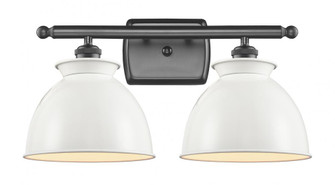 Adirondack - 2 Light - 18 inch - Oil Rubbed Bronze - Bath Vanity Light (3442|516-2W-OB-M14-W-LED)