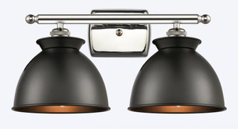 Adirondack - 2 Light - 18 inch - Polished Nickel - Bath Vanity Light (3442|516-2W-PN-M14-BK-LED)