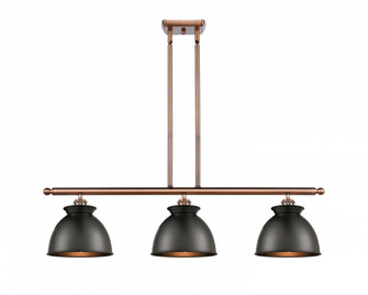 Adirondack - 3 Light - 36 inch - Antique Copper - Stem hung - Island Light (3442|516-3I-AC-M14-BK)