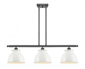 Adirondack - 3 Light - 36 inch - Matte Black - Stem hung - Island Light (3442|516-3I-BK-M14-W)