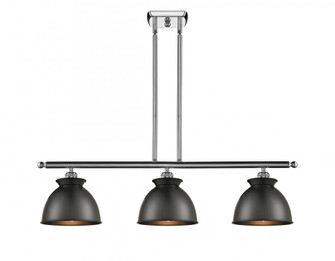 Adirondack - 3 Light - 36 inch - Polished Chrome - Stem hung - Island Light (3442|516-3I-PC-M14-BK-LED)