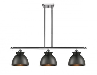 Adirondack - 3 Light - 36 inch - Brushed Satin Nickel - Stem hung - Island Light (3442|516-3I-SN-M14-BK)