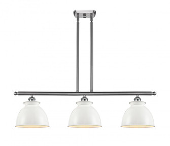 Adirondack - 3 Light - 36 inch - Brushed Satin Nickel - Stem hung - Island Light (3442|516-3I-SN-M14-W-LED)