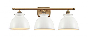 Adirondack - 3 Light - 28 inch - Brushed Brass - Bath Vanity Light (3442|516-3W-BB-M14-W)