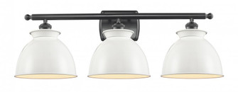 Adirondack - 3 Light - 28 inch - Matte Black - Bath Vanity Light (3442|516-3W-BK-M14-W)