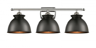 Adirondack - 3 Light - 28 inch - Polished Nickel - Bath Vanity Light (3442|516-3W-PN-M14-BK-LED)