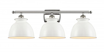 Adirondack - 3 Light - 28 inch - Brushed Satin Nickel - Bath Vanity Light (3442|516-3W-SN-M14-W-LED)
