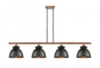 Adirondack - 4 Light - 48 inch - Antique Copper - Stem hung - Island Light (3442|516-4I-AC-M14-BK-LED)