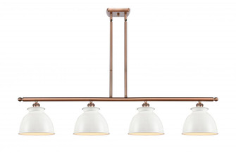 Adirondack - 4 Light - 48 inch - Antique Copper - Stem hung - Island Light (3442|516-4I-AC-M14-W)