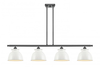Adirondack - 4 Light - 48 inch - Matte Black - Stem hung - Island Light (3442|516-4I-BK-M14-W)