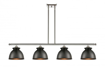 Adirondack - 4 Light - 48 inch - Polished Nickel - Stem hung - Island Light (3442|516-4I-PN-M14-BK-LED)