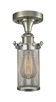 Bleecker - 1 Light - 4 inch - Brushed Satin Nickel - Semi-Flush Mount (3442|516-1C-SN-CE219)