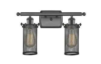 Bleecker - 2 Light - 14 inch - Oil Rubbed Bronze - Bath Vanity Light (3442|516-2W-OB-CE219-LED)