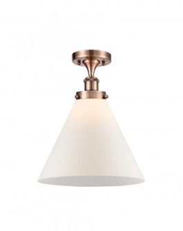 Cone - 1 Light - 12 inch - Antique Copper - Semi-Flush Mount (3442|916-1C-AC-G41-L)