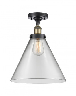 Cone - 1 Light - 12 inch - Black Antique Brass - Semi-Flush Mount (3442|916-1C-BAB-G42-L)